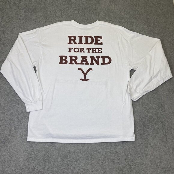 Yellowstone Dutton Ranch Long Sleeve T Shirt Size XL White - Picture 2 of 10